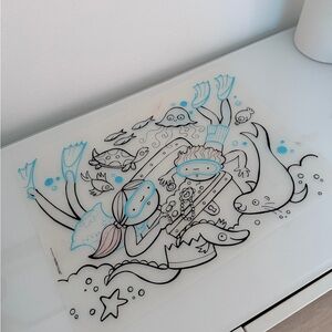 Silicone Placemat Place Mat Underwater Themed Coloring Mat